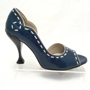 VINTAGE JOHN FLUEVOG BLUE/GREY HEPBURN SZ 9